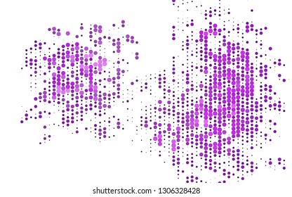 Light Purple vector background with bubbles. Glitter abstract illustration with blurred drops of rain. Template for your brand book.
