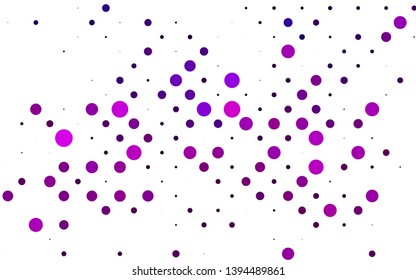 Light Purple vector background with bubbles. Beautiful colored illustration with blurred circles in nature style. Pattern for ads, booklets.