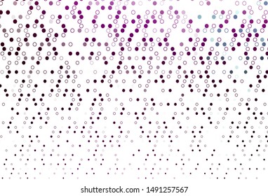Light Purple vector background with bubbles. Abstract illustration with colored bubbles in nature style. Template for your brand book.