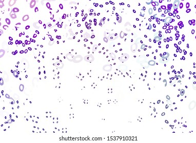 Light Purple vector background with bubbles. Blurred bubbles on abstract background with colorful gradient. Template for your brand book.