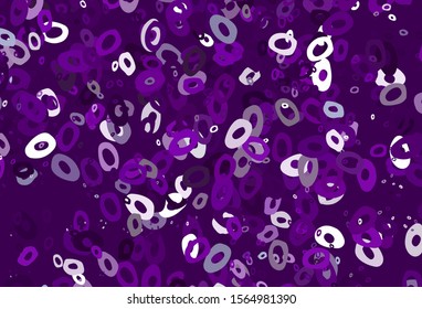 Light Purple vector background with bubbles. Abstract illustration with colored bubbles in nature style. Pattern for beautiful websites.