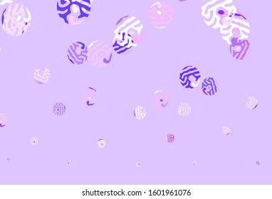 Light Purple vector background with bubbles. Glitter abstract illustration with blurred drops of rain. Design for poster, banner of websites.