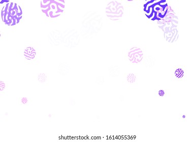 Light Purple vector background with bubbles. Glitter abstract illustration with blurred drops of rain. Design for poster, banner of websites.