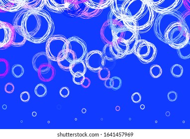 Light Purple vector background with bubbles. Beautiful colored illustration with blurred circles in nature style. Design for poster, banner of websites.