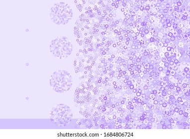 Light Purple vector background with bubbles. Beautiful colored illustration with blurred circles in nature style. Pattern for beautiful websites.