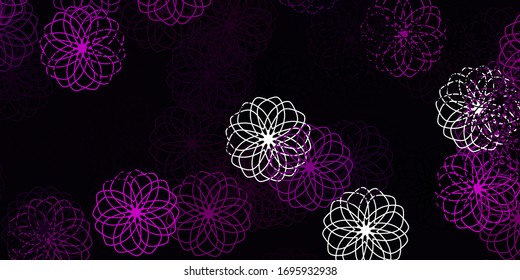Light Purple vector background with bubbles. Illustration with set of shining colorful abstract spheres. Design for your commercials.