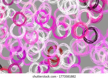 Light Purple vector background with bubbles. Glitter abstract illustration with blurred drops of rain. Design for your business advert.