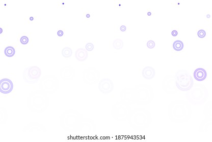 Light Purple vector background with bubbles. Blurred bubbles on abstract background with colorful gradient. New template for your brand book.
