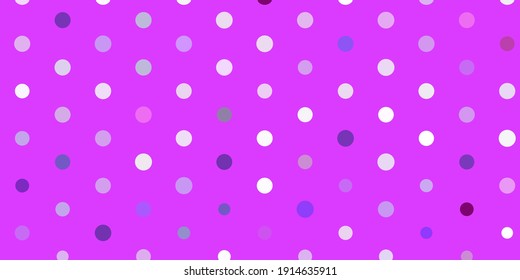 Light purple vector background with bubbles. Modern abstract illustration with colorful circle shapes. Pattern for websites.