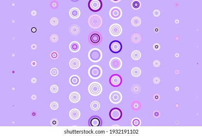 Light Purple vector background with bubbles. Glitter abstract illustration with blurred drops of rain. Pattern for ads, leaflets.