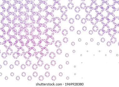 Light purple vector background with bubbles. Blurred decorative design in abstract style with bubbles. Pattern of water, rain drops.