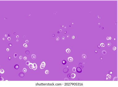 Light Purple vector background with bubbles. Modern abstract illustration with colorful water drops. Design for posters, banners.