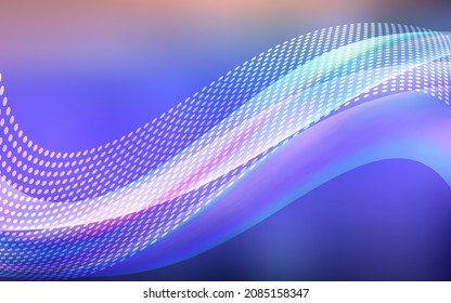 Light Purple vector background with bubbles, lines. Design with connection of dots and lines on colorful background. Pattern for textures of wallpapers.