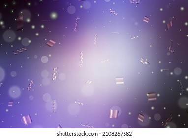 Light Purple vector background with bubbles. Beautiful colored illustration with blurred circles in nature style. Elegant design for wallpapers.