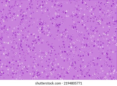 Light Purple vector background with bubbles. Beautiful colored illustration with blurred circles in nature style. Pattern for ads, leaflets.