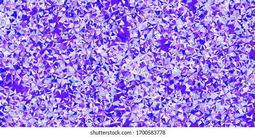 Fondo vector claro con copos de nieve de Navidad. Coloridos elementos de nieve al estilo de la Navidad decorativa. Anuncio de año nuevo, patrón de folletos.