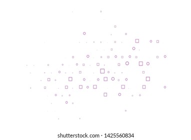 Light Purple vector background with circles, rectangles. Abstract illustration with colorful circles, rectangles. Pattern for beautiful websites.