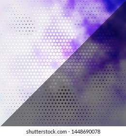 Light Purple vector background with circles. Abstract decorative design in gradient style with bubbles. Pattern for business ads.