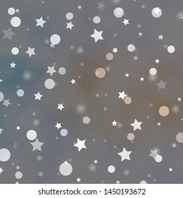 Light Purple vector background with circles, stars. Abstract illustration with colorful spots, stars. Template for business cards, websites.