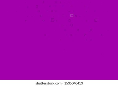 Light Purple vector background with circles, rectangles. Glitter abstract illustration with cubes, circles. Completely new template for your brand book.