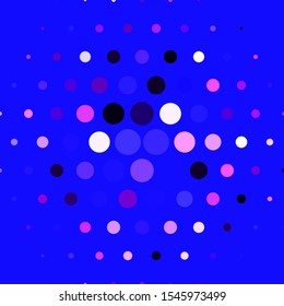 Light Purple vector background with circles. Illustration with set of shining colorful abstract spheres. Pattern for business ads.