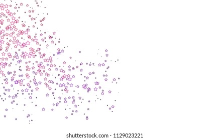 Light Purple vector background with colored stars. Modern geometrical abstract illustration with stars. The pattern can be used for websites.