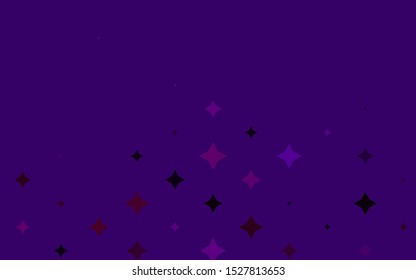 Light Purple vector background with colored stars. Stars on blurred abstract background with gradient. The pattern can be used for new year ad, booklets.