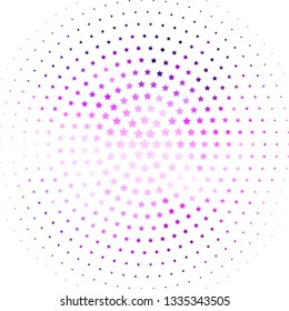 Light Purple vector background with colorful stars. Colorful illustration in abstract style with gradient stars. Theme for cell phones.