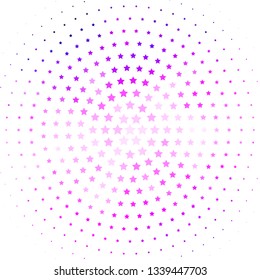 Light Purple vector background with colorful stars. Colorful illustration with abstract gradient stars. Pattern for new year ad, booklets.