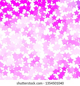 Light Purple vector background with colorful stars. Modern geometric abstract illustration with stars. Best design for your ad, poster, banner.