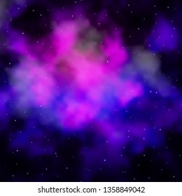 Light Purple vector background with colorful stars. Colorful illustration with abstract gradient stars. Pattern for wrapping gifts.