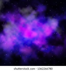Light Purple vector background with colorful stars. Modern geometric abstract illustration with stars. Design for your business promotion.