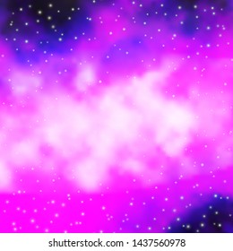 Light Purple vector background with colorful stars. Colorful illustration in abstract style with gradient stars. Best design for your ad, poster, banner.