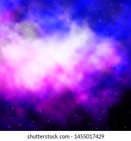 Light Purple vector background with colorful stars. Modern geometric abstract illustration with stars. Pattern for new year ad, booklets.