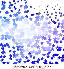 Light Purple vector background with colorful stars. Shining colorful illustration with small and big stars. Pattern for wrapping gifts.