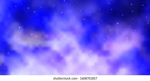 Light Purple vector background with colorful stars. Shining colorful illustration with small and big stars. Pattern for new year ad, booklets.