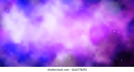 Light Purple vector background with colorful stars. Decorative illustration with stars on abstract template. Pattern for websites, landing pages.