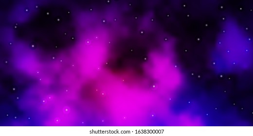 Light Purple vector background with colorful stars. Decorative illustration with stars on abstract template. Best design for your ad, poster, banner.