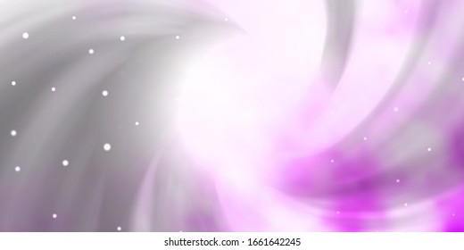 Light Purple vector background with colorful stars. Blur decorative design in simple style with stars. Pattern for websites, landing pages.