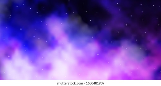 Light Purple vector background with colorful stars. Decorative illustration with stars on abstract template. Pattern for websites, landing pages.