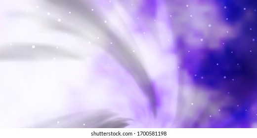 Light Purple vector background with colorful stars. Modern geometric abstract illustration with stars. Theme for cell phones.