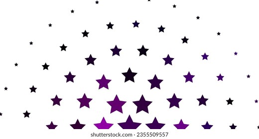 Light Purple vector background with colorful stars. Decorative illustration with stars on abstract template. Pattern for wrapping gifts.