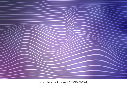 Light Purple vector background with curved lines. Colorful abstract illustration with gradient lines. Brand-new style for your business design.