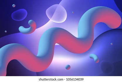 Light Purple vector background with curved circles. Modern gradient abstract illustration with bandy lines. Pattern for your business design.