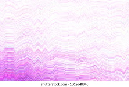 Light Purple vector background with curved circles. Glitter abstract illustration with wry lines. Marble style for your business design.