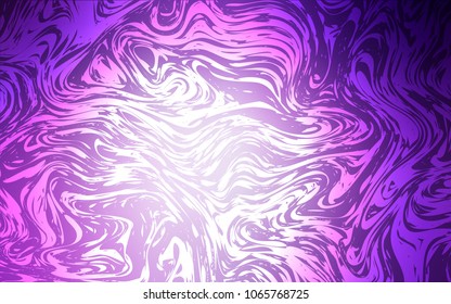 Light Purple vector background with curved circles. Creative illustration in halftone marble style with gradient. Marble style for your business design.