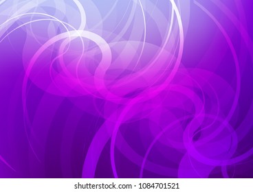Light Purple vector background with curved circles. Glitter abstract illustration with wry lines. A completely new marble design for your business.