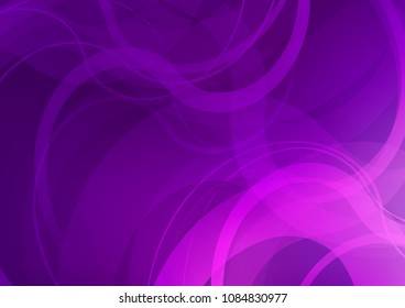 Light Purple vector background with curved circles. Blurred geometric sample with gradient bubbles.  Marble design for your web site.