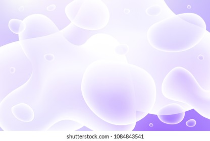 Light Purple vector background with curved circles. A vague circumflex abstract illustration with gradient. Brand-new design for your ads, poster, banner.