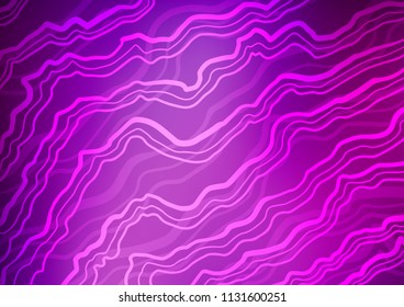 Light Purple vector background with curved circles. An elegant bright illustration with gradient. Brand new design for your ads, poster, banner.